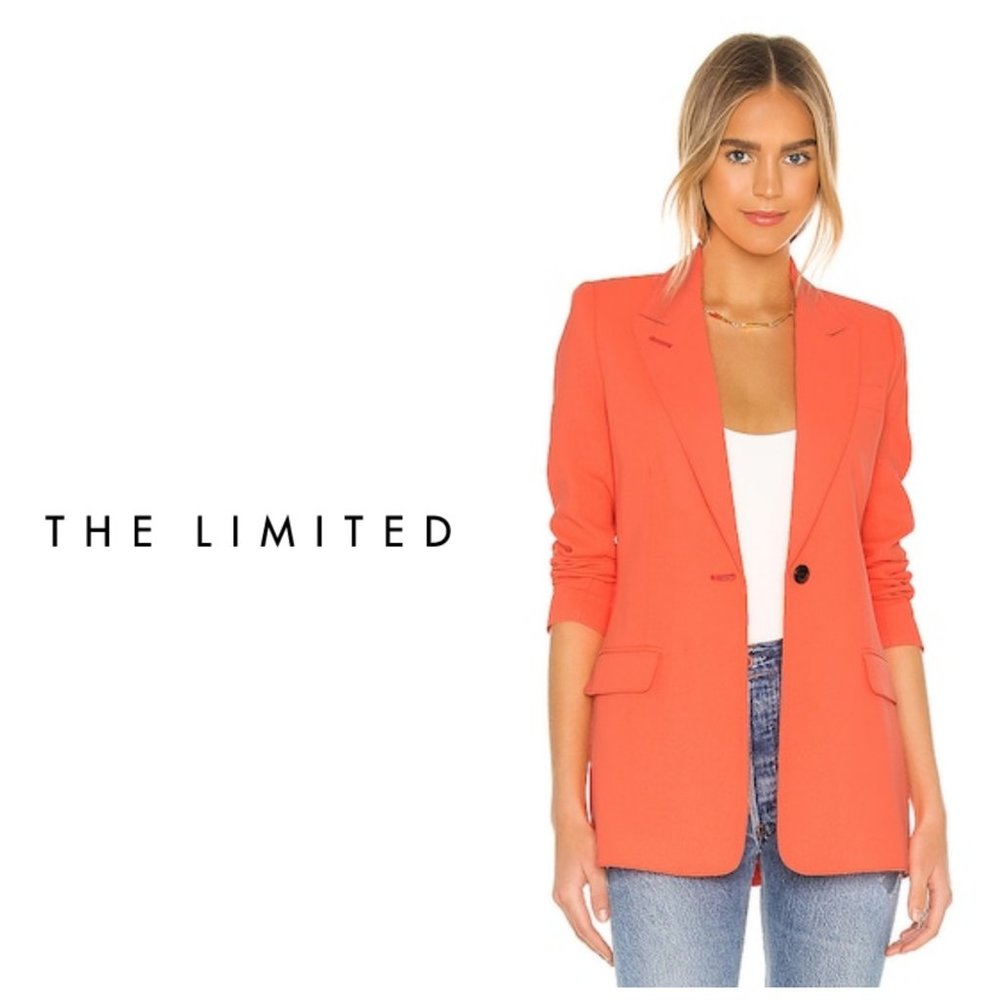 The Limited Coral Orange Blazer